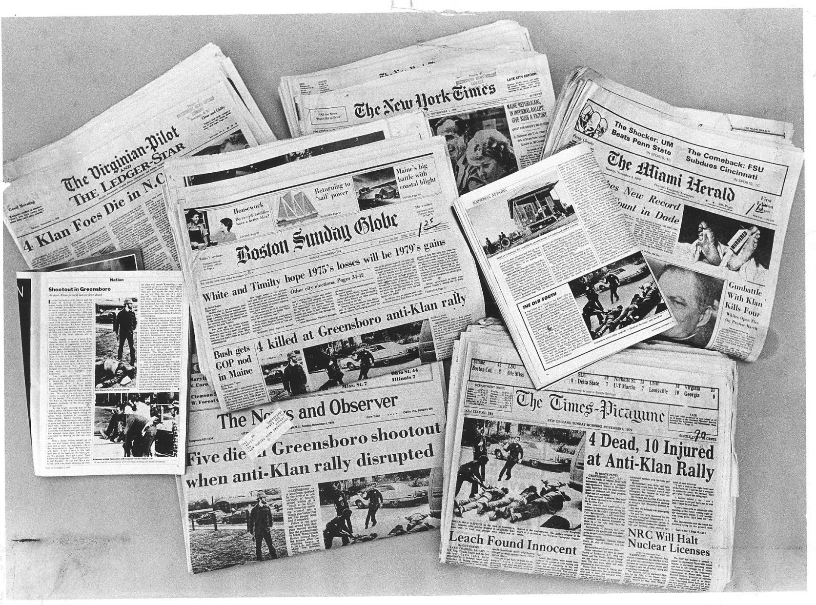 Klan-Nazi shooting headlines